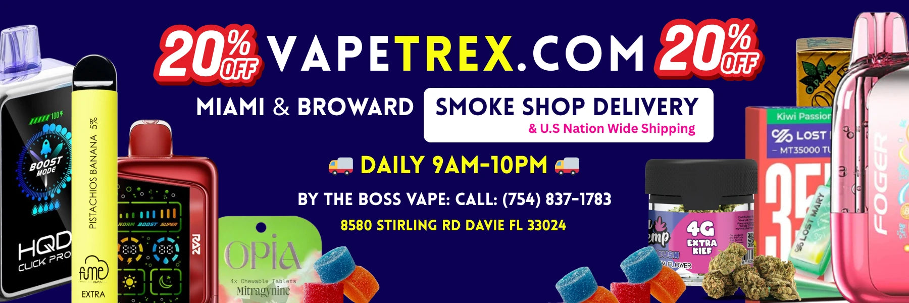 VapeTrex.com THC, Smoke & Vape Shop Delivery - in Miami and Broward County , FL