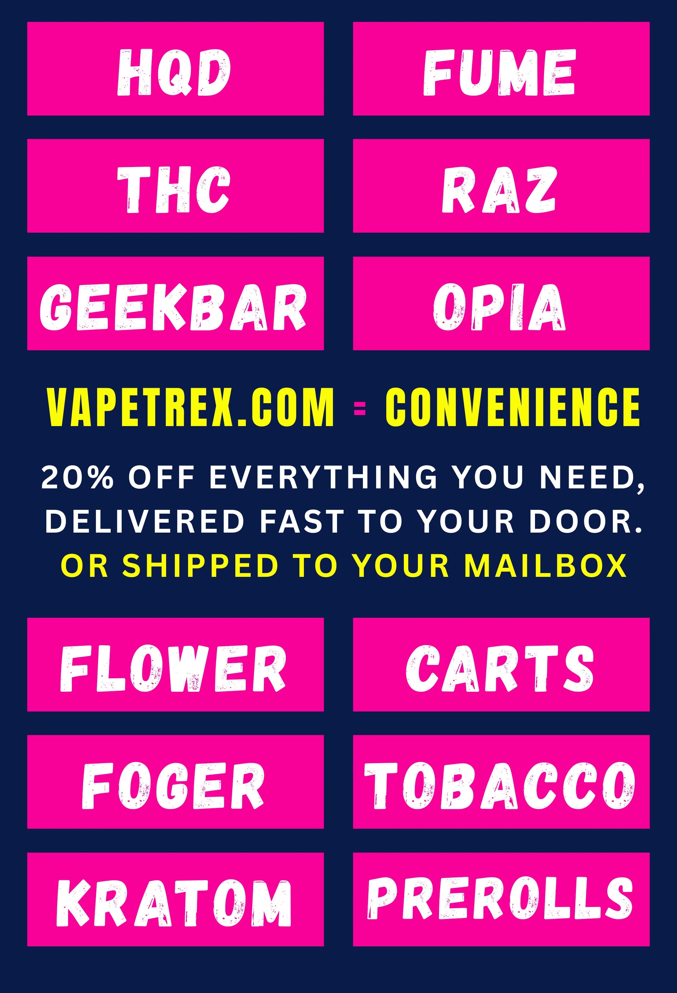 VAPE DELIVERY - VAPETREX.COM