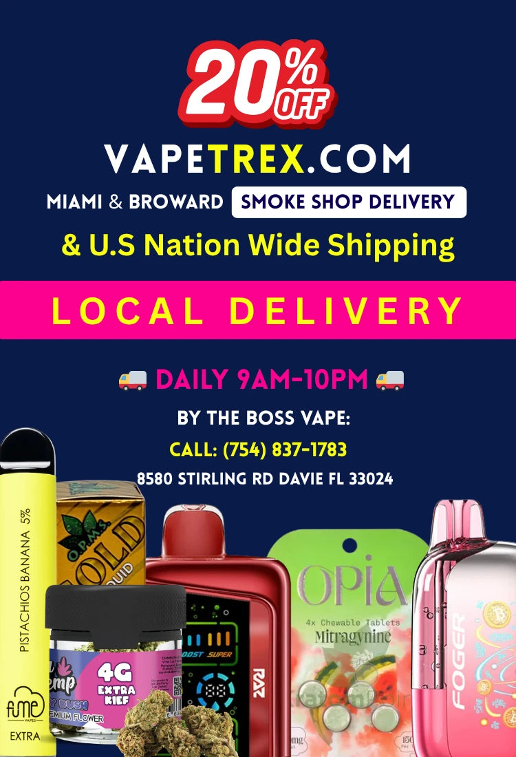 VapeTrex.com THC, Smoke & Vape Shop Delivery  - in Miami and Broward County 