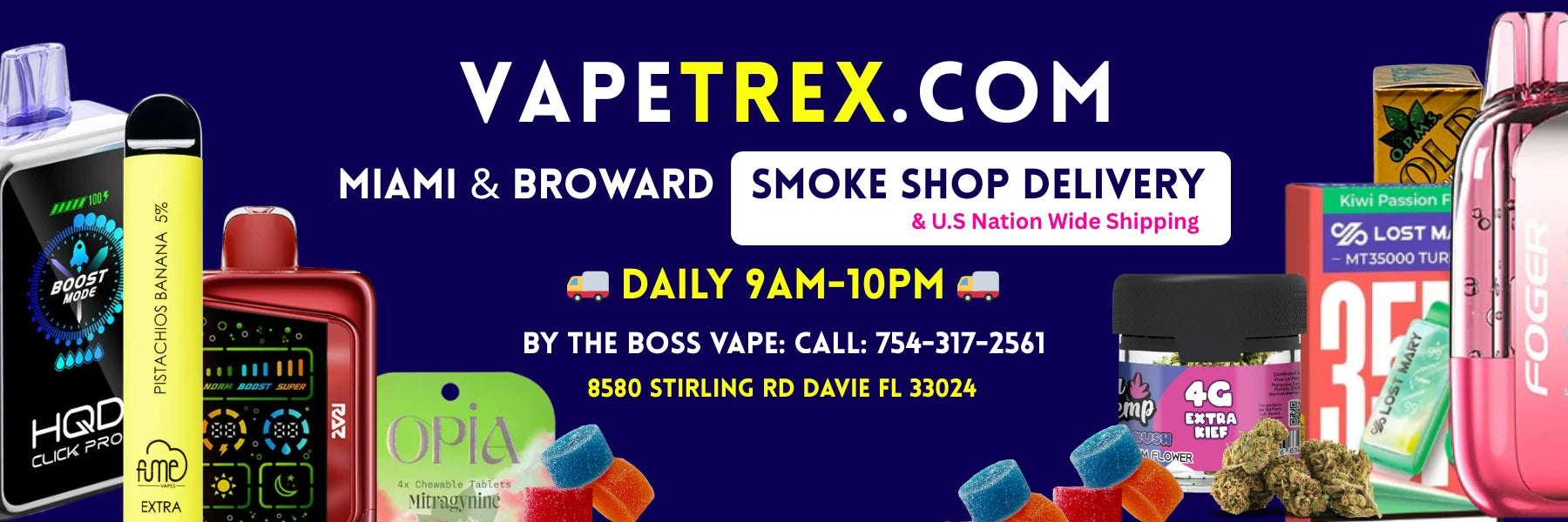 VapeTrex - Miami & Broward Vape & Smoke Shop Local Delivery - and Nationwide shipping 
